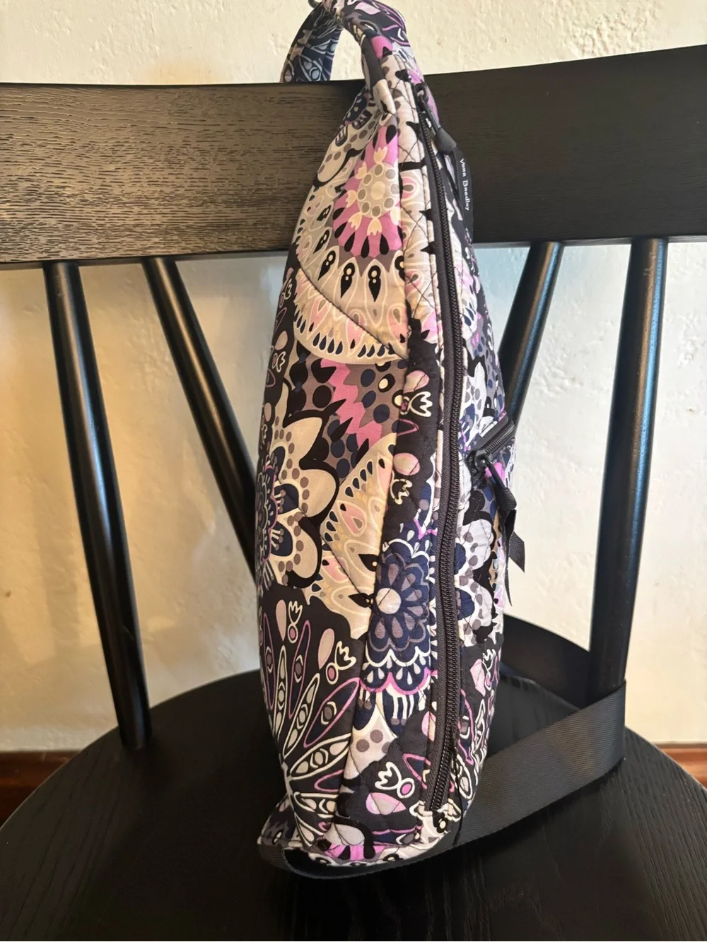 Vera Bradley Mimosa Medallion sling backpack bag purple navy blue gray